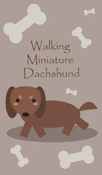 [LINE着せ替え] Walking Miniature Dachshundの画像1