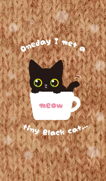 [LINE着せ替え] Tiny Black Catの画像1