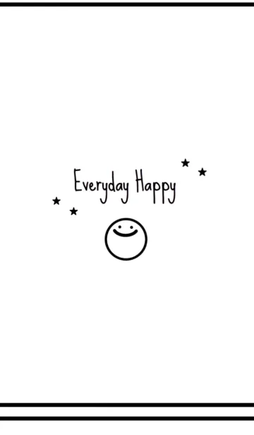 [LINE着せ替え] Everyday Happy (white)の画像1