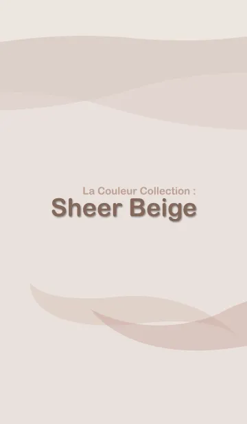 [LINE着せ替え] La Couleur Collection : Sheer Beigeの画像1