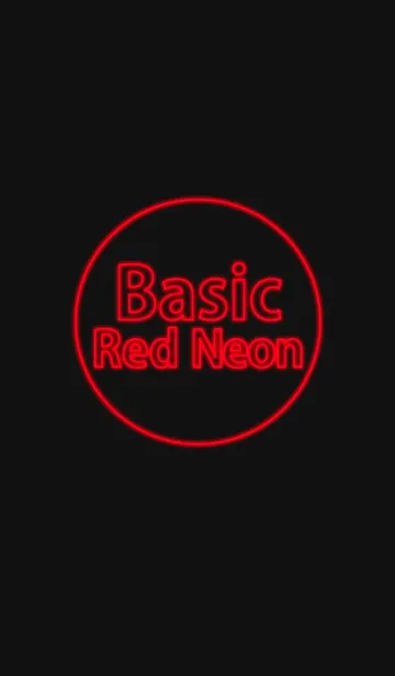 [LINE着せ替え] Basic Red Neonの画像1