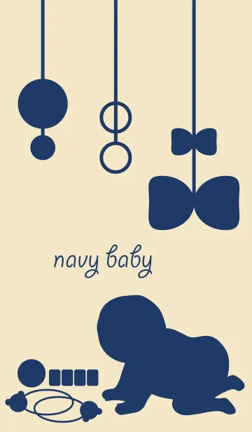 [LINE着せ替え] navy babyの画像1