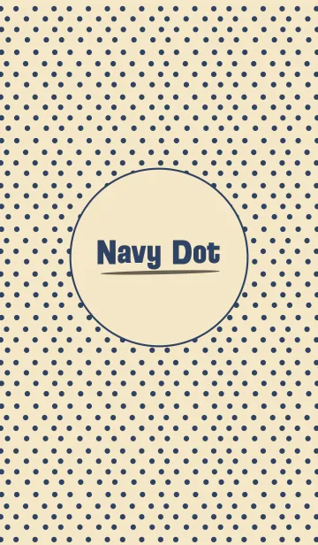 [LINE着せ替え] ベージュネイビードットの画像1