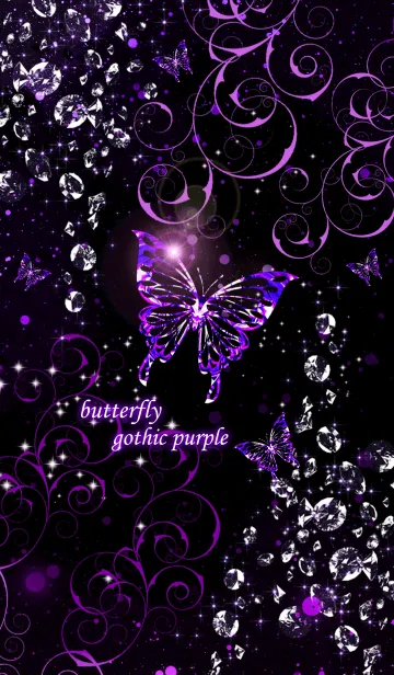[LINE着せ替え] butterfly gothic purple Themeの画像1