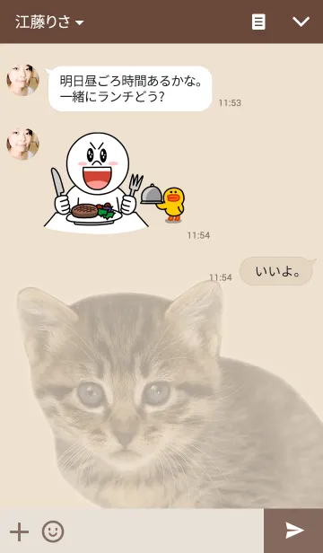 [LINE着せ替え] Cute Kitten かわいいキジトラの子猫の画像3
