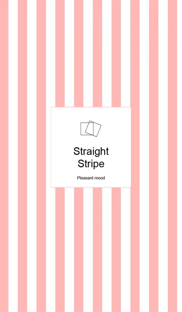 [LINE着せ替え] Straiaht Stripe -Pink and whiteの画像1
