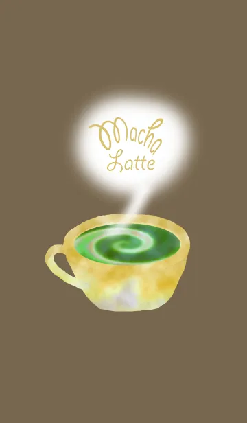 [LINE着せ替え] ほっと一息。抹茶ラテをどうぞ。の画像1