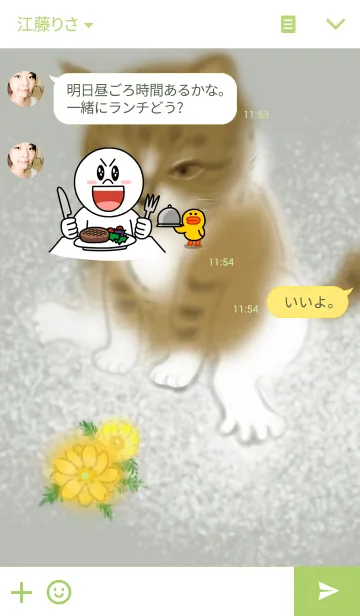 [LINE着せ替え] 猫と福寿草 ー 早春の画像3