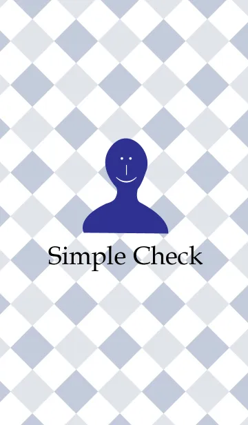 [LINE着せ替え] Simple Blue Checkの画像1
