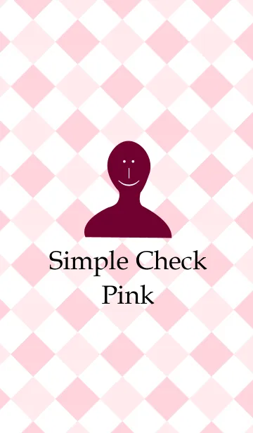 [LINE着せ替え] Simple Check Pinkの画像1