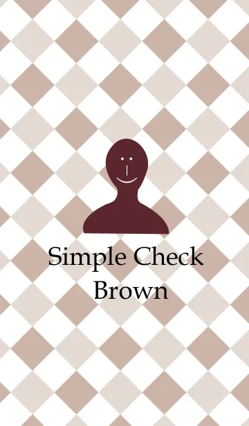 [LINE着せ替え] Simple Check Brownの画像1