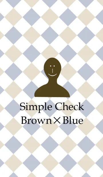 [LINE着せ替え] Simple Check - Brown x Blue -の画像1