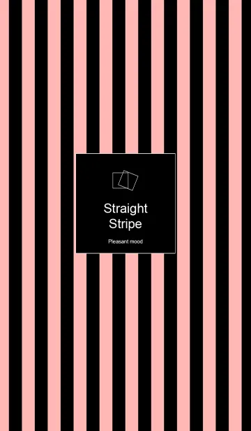 [LINE着せ替え] Straiaht Stripe -Pink＆Blackの画像1