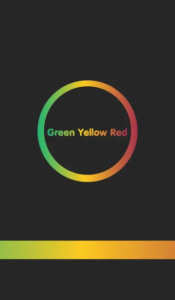[LINE着せ替え] Green Yellow Red in black (Circle)の画像1
