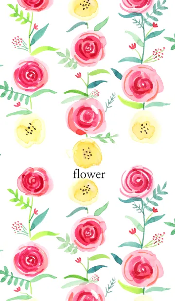 [LINE着せ替え] water color_flower_08の画像1