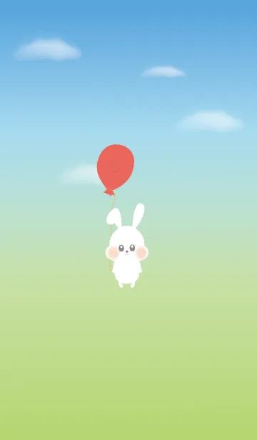 [LINE着せ替え] Simple Balloon rabbit.の画像1