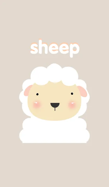[LINE着せ替え] Simple sheep theme v.2の画像1