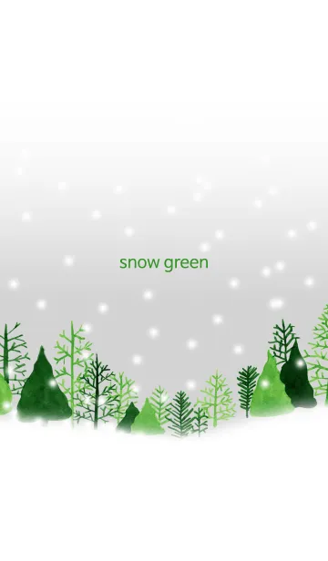 [LINE着せ替え] snow green_01の画像1