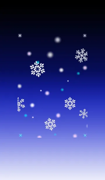 [LINE着せ替え] 夜空5(雪夜)の画像1