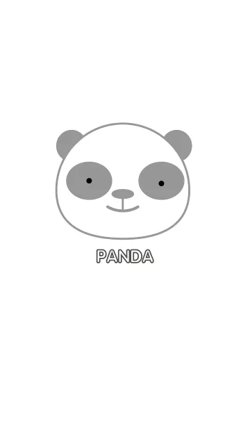 [LINE着せ替え] Simple white Panda themeの画像1