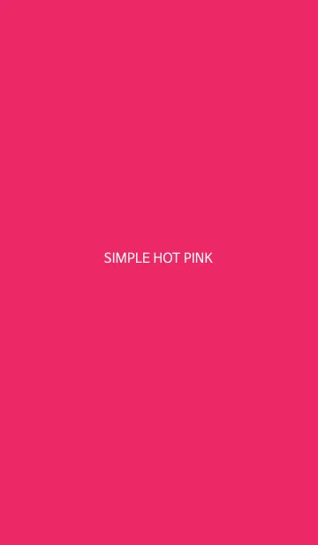 [LINE着せ替え] SIMPLE HOT PINK COLORの画像1