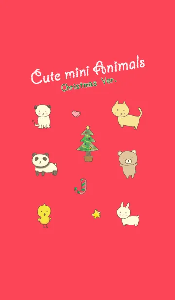 [LINE着せ替え] Cute mini Animals Christmas Ver.の画像1