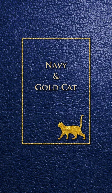 [LINE着せ替え] Navy ＆ Gold Catの画像1