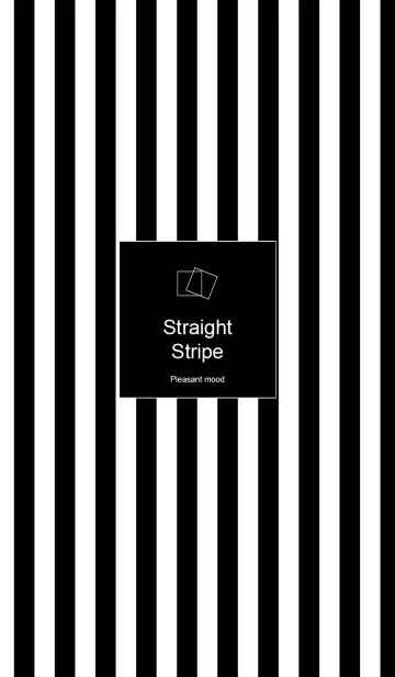 [LINE着せ替え] Straiaht Stripe -Black and whiteの画像1