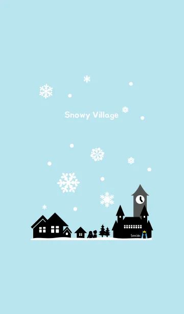 [LINE着せ替え] Snowy villageの画像1