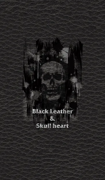 [LINE着せ替え] Black Leather ＆ Skull heartの画像1
