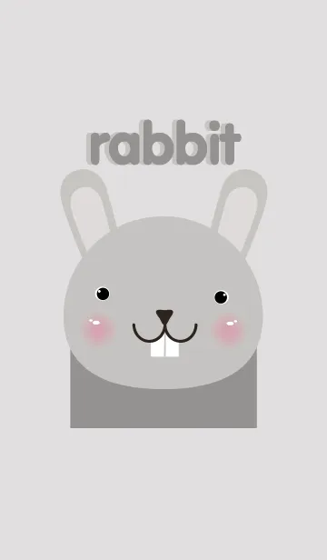 [LINE着せ替え] Simple gray rabbit themeの画像1