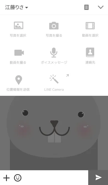 [LINE着せ替え] Simple gray rabbit themeの画像4