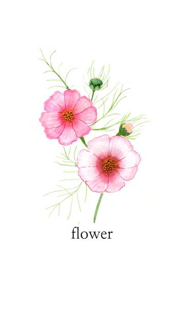 [LINE着せ替え] water color_flower_06の画像1