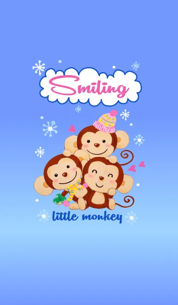 [LINE着せ替え] 小さな猿の笑顔～スノーの画像1