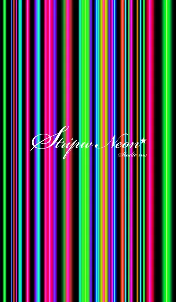 [LINE着せ替え] Stripe Neonの画像1