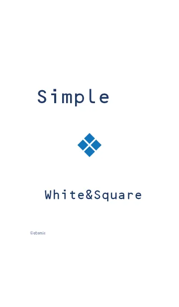 [LINE着せ替え] シンプル <ホワイト＆スクエア>の画像1