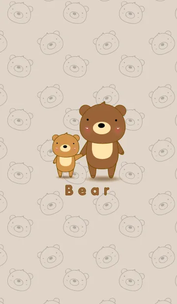 [LINE着せ替え] bear ＆ baby bearの画像1
