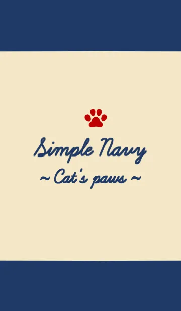 [LINE着せ替え] Simple Navy ~Cat's paws~の画像1