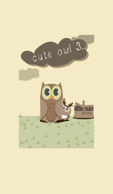 [LINE着せ替え] Cute Owl 3.の画像1
