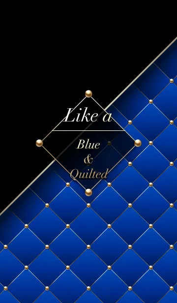 [LINE着せ替え] Like a - Blue ＆ Quilted #Ultramarineの画像1
