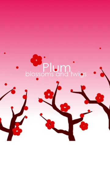 [LINE着せ替え] Plum blossoms and twigs ~梅の花と枝~の画像1