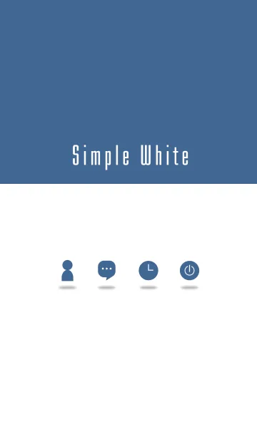 [LINE着せ替え] ホワイト シンプルな着せ替えの画像1