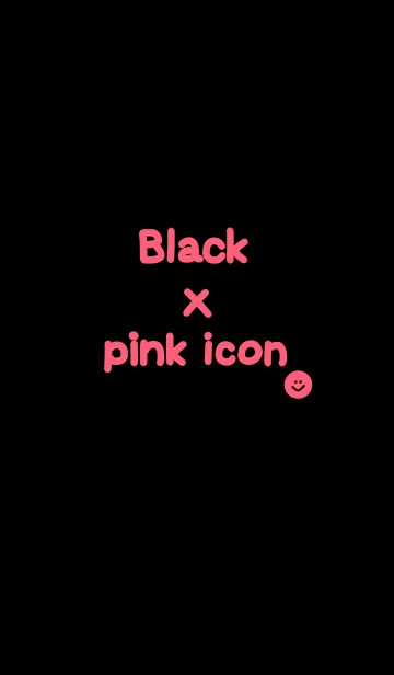 [LINE着せ替え] black × pink iconの画像1