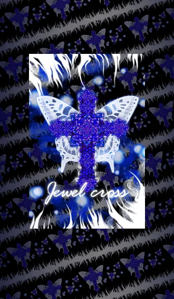 [LINE着せ替え] Jewel cross -Gothic butterfly-の画像1