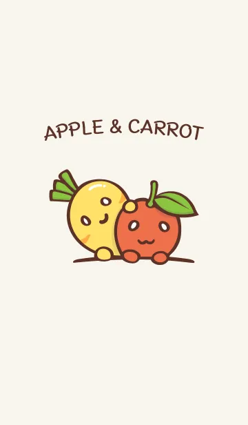 [LINE着せ替え] Apple ＆ Carrotの画像1