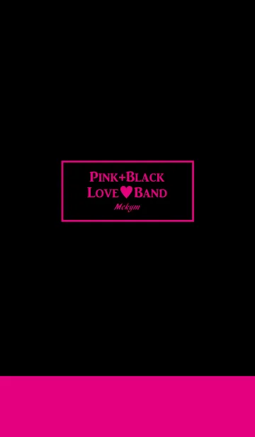 [LINE着せ替え] Band[Pink+Black]の画像1