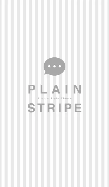 [LINE着せ替え] Plain Stripe シンプルなグレーストライプの画像1