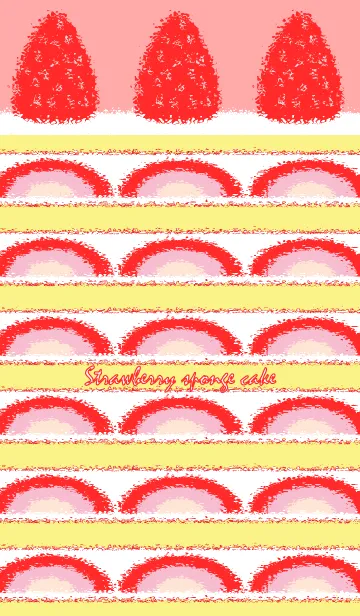 [LINE着せ替え] Strawberry sponge cakeの画像1
