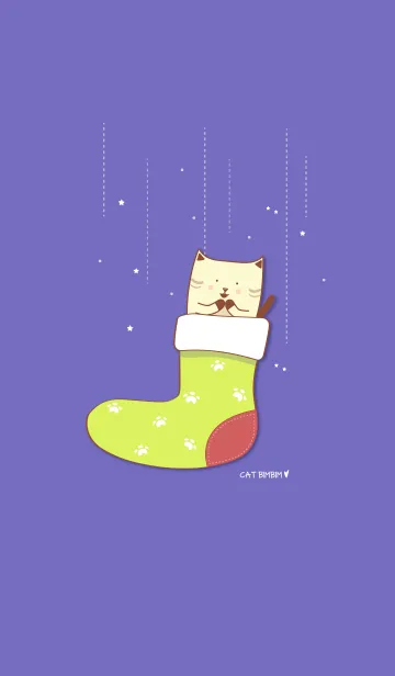 [LINE着せ替え] Cat Bimbim in a sock！の画像1