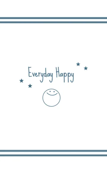 [LINE着せ替え] Everyday Happy (blue)の画像1